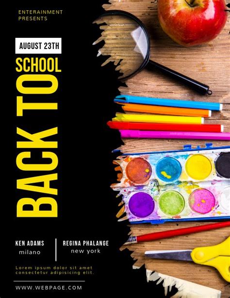 Back To School Event Flyer Template School Event Flyer School