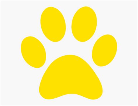 Yellow Paw Print Clip Art At Clipartimage Bear Paw Print Yellow Hd