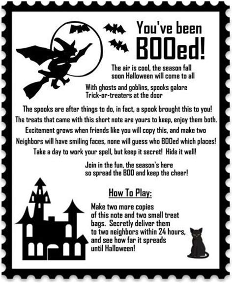 6 Best Images Of Neighborhood Boo Printables Free Printable Halloween