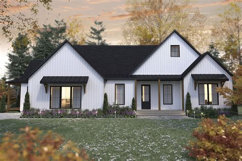 Multi Generational One Story New American House Plan 22587dr