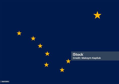 Vector Flag Of Alaska State United States Of America Stock Illustration