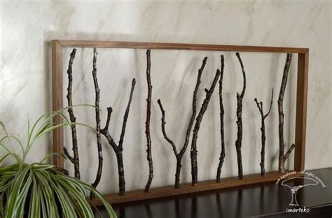 Natural Decor With Tree Branches Large Wall Art Handmade With