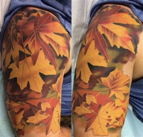 Waderogersartfull Color Sleeve Sleeve Work Sleeves Sleeve Leaves Fall
