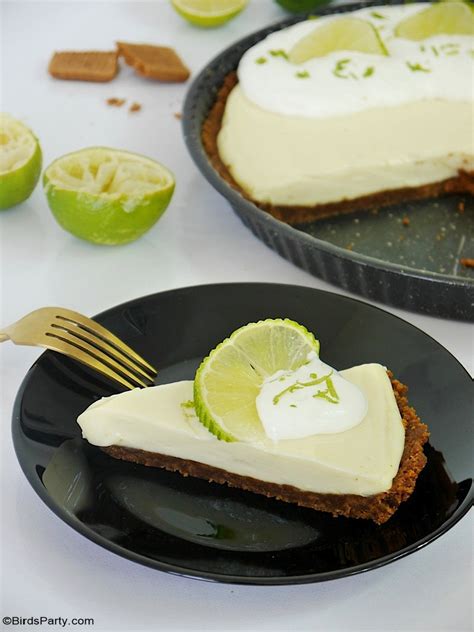 No Bake Key Lime Pie Recipe With A Biscoff Cookie Base Party Ideas