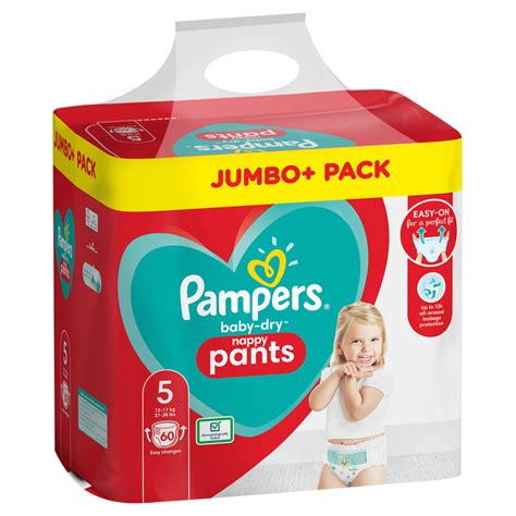 Pampers Baby Dry Size 5 Nappy Pants Jumbo Pack 60 Pack