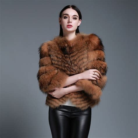 151166 real natural raccoon fur coat womens winter jacket fashion outwear furstory basiccoat