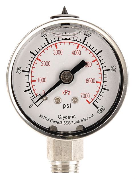 Grainger Approved Pressure Gauge 0 To 1000 Psi 0 To 7000 Kpa Range 1