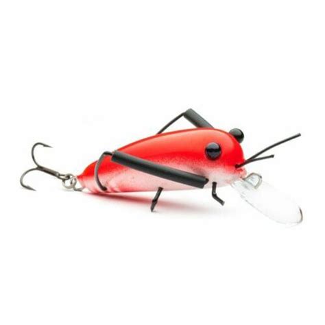 Dm Cricket Lures Small Wooden Red White Finish Tackle