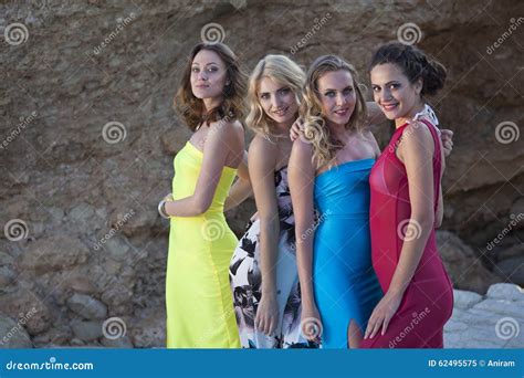 Four Girls Stock Image Image Of Dresses Coast Dress 62495575