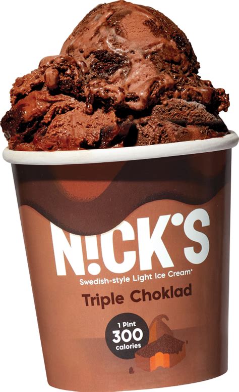 Nicks Swedish Style Light Ice Cream Triple Choklad Pint