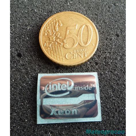 Intel Xeon Label Sticker Badge Logo Metal Chrome