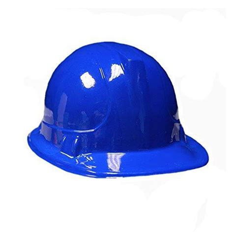 Childrens Blue Plastic Construction Hard Hats 12 Pack