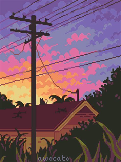 Sunset Me Pixel Art 2020 Rart