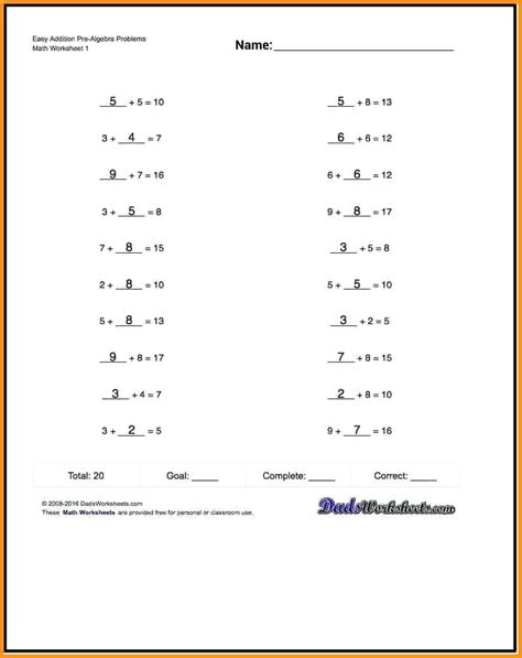 Printable Grade 8 Algebra Worksheets 8th Grade Math Worksheets
