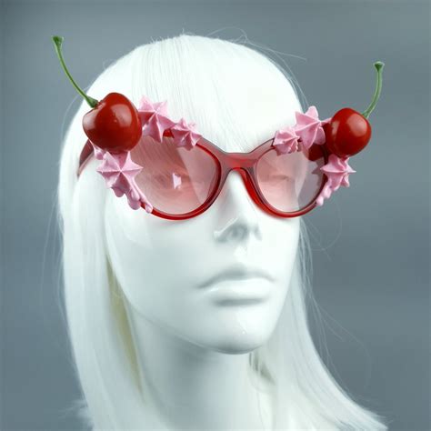 Bimi Pink Frosting Icing Cherry Sunglasses Pearls And Swine