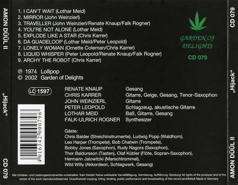 These tracks were originally recorded in 1988. Amon Duul II - Hijack (Reissue) (1974/2002)