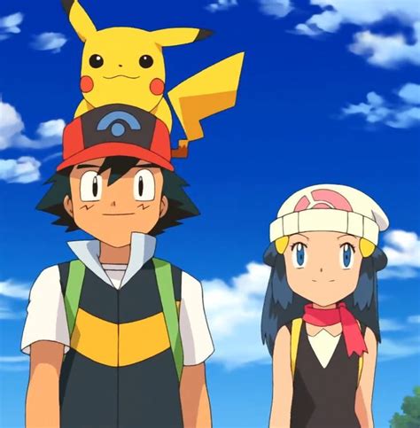 Ash And Dawn Ash And Dawn Pokémon Diamond And Pearl Pokemon Characters