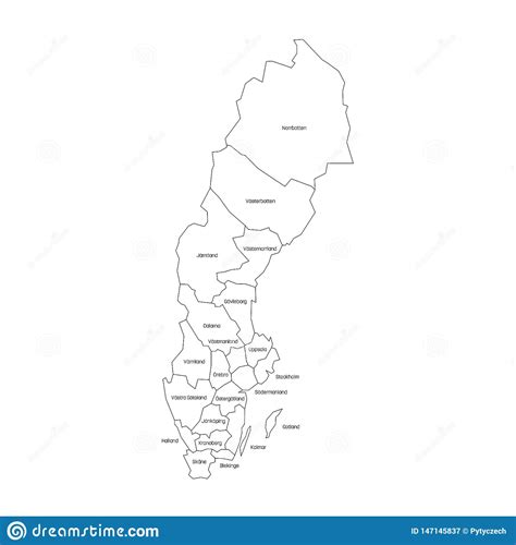 Counties Of Sweden Map Of Regional Country Administrative Divisions