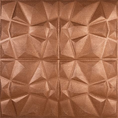 Dundee Deco Peel And Stick 3d Self Adhesive Foam Wallpaper Copper