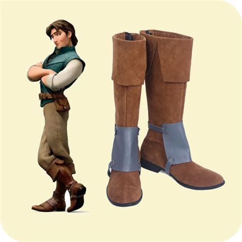 Tangled Rapunzel Flynn Ryder Prince Cosplay Shoes Boots Superhero Halloween Carnival Party