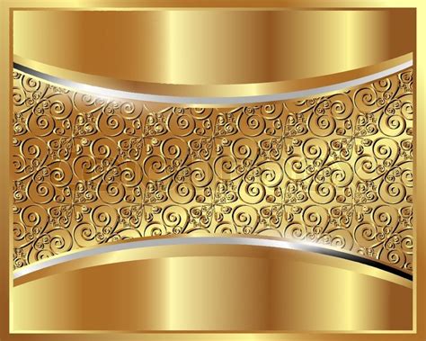 Metallic Gold Background With A Pattern Stock Vector Colourbox