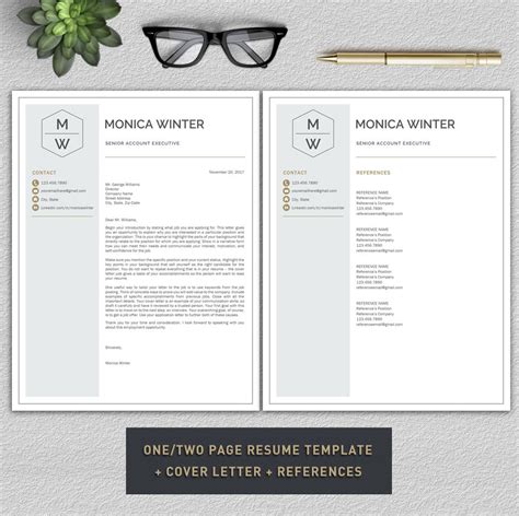 Professional And Modern Resume Template For Word