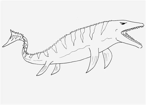 Mosasaurus Colouring Sheet Prehistoric Printable Wildlife Sheets