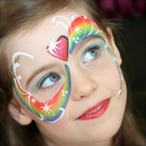 Rainbow Face Painting Idea By Pixie Face Painting And Portraits