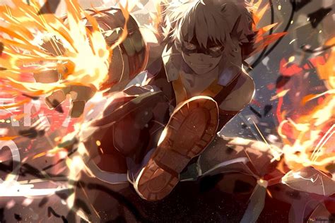 Katsuki Bakugo Quirk Explosionmy Hero Academia Hd Wallpaper Download