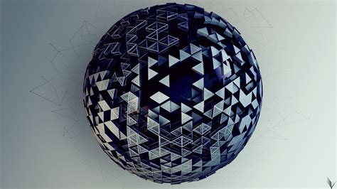 441474 Geometry Render Sphere Black Background Pyramid Simple