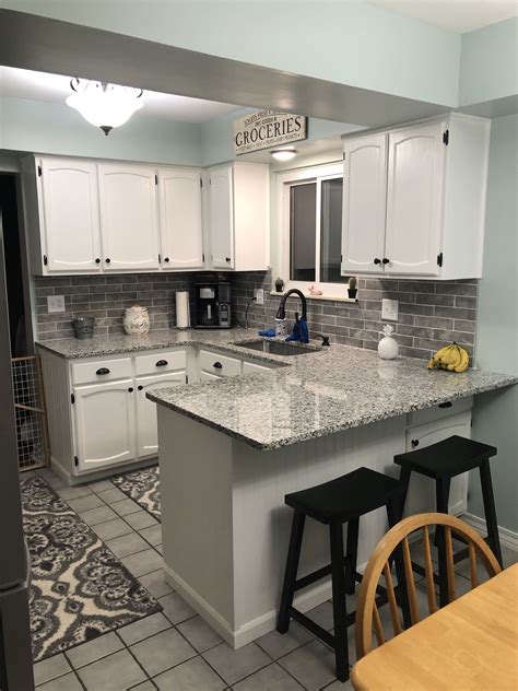 Get free shipping on qualified kitchen tile backsplashes or buy online pick up in store today in the flooring department. Kitchen cabinets painted with Chantily Lace (Benjamin ...