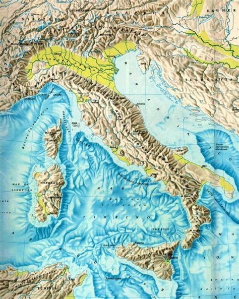Italy Geographic Map Italy Geography Map Southern