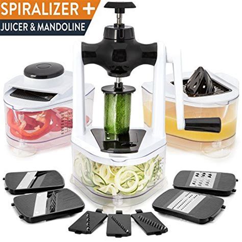 Spiralizer Vegetable Slicer Mandoline Julienne With Juicer 9 In 1