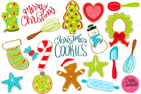 All christmas cookies cliparts ,cartoons & silhouettes are png format and transparent background. Christmas Cookie Clipart | Custom-Designed Illustrations ...