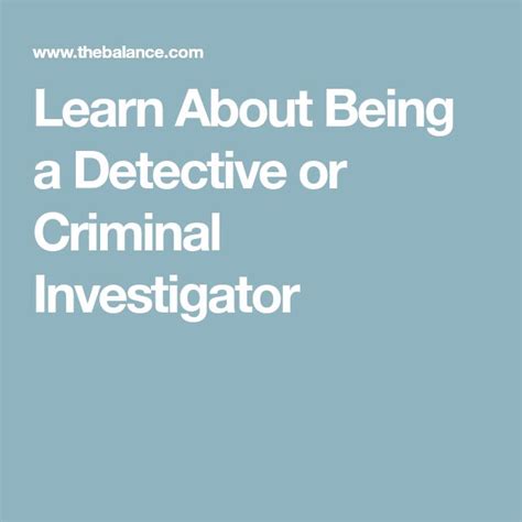 Detectivecriminal Investigator Job Description Salary Skills And More