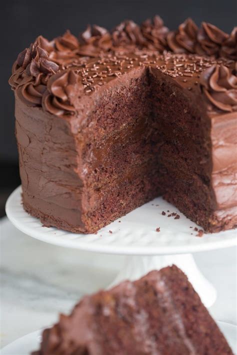 Stir together flour, baking soda and salt; Dark Chocolate Cake | Recipe | Dark chocolate cakes, Homemade cakes, Cake tasting