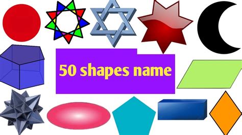 50 Shapes Nameshapes Vocabularyshapes Name In English With Pictures