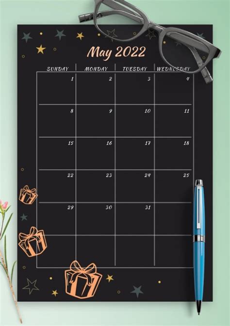 May 2022 Calendar Templates Download Pdf