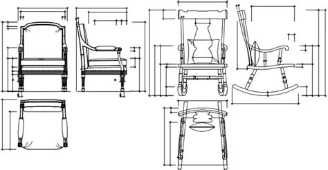Seating Chair Detail Elevation 2d Drawing In Autocad Cadbull