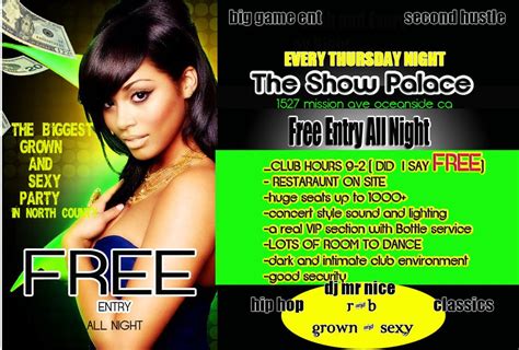 Thursday Night Grown And Sexy At The Show Palace Oceanside Events Yelp