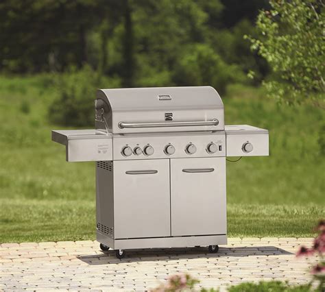 Kenmore 5 Burner Stainless Steel Gas Grill With Ceramic Searing And