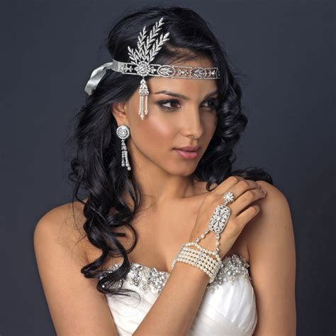 See more ideas about gatsby, gatsby hair, hair styles. Great Gatsby Inspired Light Rhodium Headpiece HP 9996 with ...