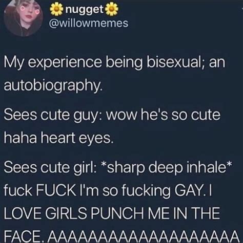 My Experience Being Bisexual An Autobiography Sees Cute Guy Wow Hes