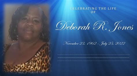 Deborah R Jones Funeral Service Youtube