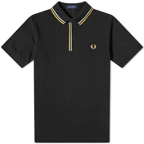 Fred Perry Tipped Placket Polo Black End Ru