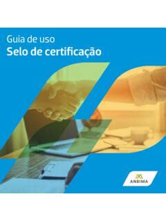 Guia de uso Selo de certificação ANBIMA guia de uso selo de