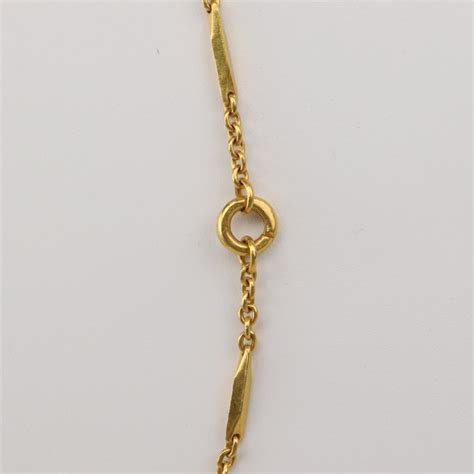 24kt Gold Bar Chain Necklace Property Room
