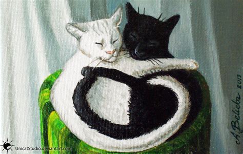 Yin Yang Cats By Unicatstudio On Deviantart