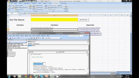 Excel Vba Get Open File Path To Create A Hyper Link Saver