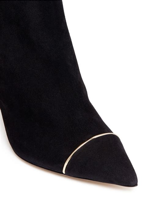 Lyst Paul Andrew Ares Metal Trim Suede Ankle Boots In Black